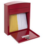 Boîte aux Lettres en Acier  Compact E5736  Anti-pluie  Rouge