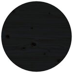 vidaXL Table basse Noir Ø 45x40 cm Bois massif de pin