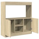 vidaXL Buffet haut chêne sonoma 92x33x100 cm bois d'ingénierie