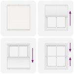 vidaXL Store plissé blanc 115x150cm largeur du tissu 114 4cm polyester