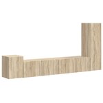 vidaXL Ensemble meuble TV 3 Pièces Chêne Sonoma Bois d'ingénierie