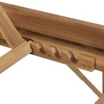 Vidaxl chaise longue pliable avec coussin bois d'acacia solide