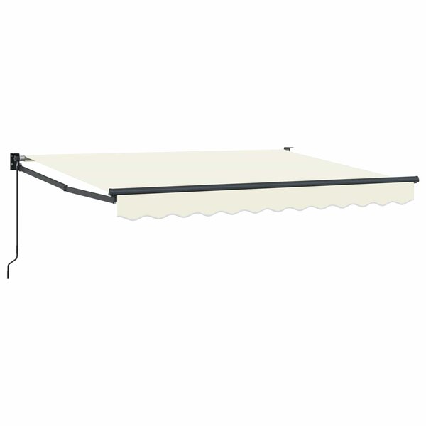 vidaXL Auvent rétractable Crème 3 x 2 m 100 Polyester et Aluminium