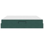 vidaXL Lit avec rangement et matelas Vert foncé 200 x 200 cm Velours