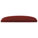 vidaXL Tapis d'escalier auto-adhésifs Semi-circulaire 15 Pièces Bordeaux
