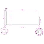 vidaXL Store latéral rétractable 220 x 500 cm 100  polyester fer acier