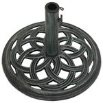 vidaXL Socle de parasol Vert 44x44x31 cm Fonte