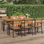 vidaXL Table de jardin avec pieds épingle à cheveux 200x90x75 acacia