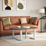 vidaXL Pieds de table basse en T  2 pièces  blanc  70 x 25 x (42-43) cm  acier