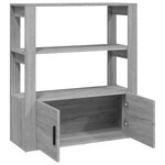 vidaXL Buffet Sonoma gris 80x30x90 cm Bois d'ingénierie