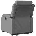vidaXL Fauteuil inclinable électrique gris similicuir