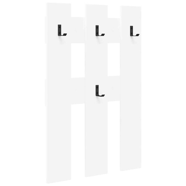 vidaXL Porte-manteau mural Blanc 65 x 3 x 100 cm Bois d'ingénierie