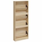 vidaXL Armoire à chaussures Chêne 59x17x150 cm Bois d'ingénierie