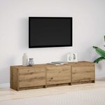 vidaXL Meuble TV Chêne artisanal Bois d'ingénierie