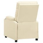 vidaXL Fauteuil inclinable Crème Similicuir