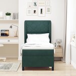 vidaXL Lit à ressorts avec matelas vert foncé 80x200 cm en velours