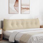 vidaXL Coussin de Dos Crème 180 x 24 x 50 cm tissu