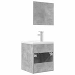 vidaXL Ensemble de meubles de salle de bain 3 Pièces gris béton