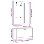 vidaXL Ensemble de meubles à chaussures 3 en 1 en bois d'ingénierie chêne Sonoma