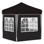 vidaXL Tente de fête pop-up 195 x 195 x 245 cm Noir Tissu Oxford