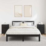vidaXL Cabinet de chevet avec tiroir 2 Pièces Chêne noir 40 x 42 x 60 cm