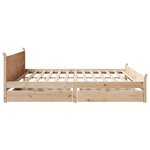 vidaXL Cadre de lit sans matelas 200x200 cm bois massif de pin