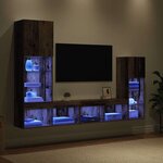 vidaXL Meubles TV muraux 4 Pièces Bois ancien Bois d'ingénierie