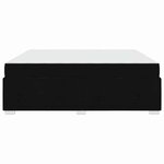 vidaXL Cadre de lit avec matelas Noir 180 x 200 cm tissu