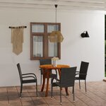 Vidaxl ensemble de salle à manger de jardin 5 pièces gris