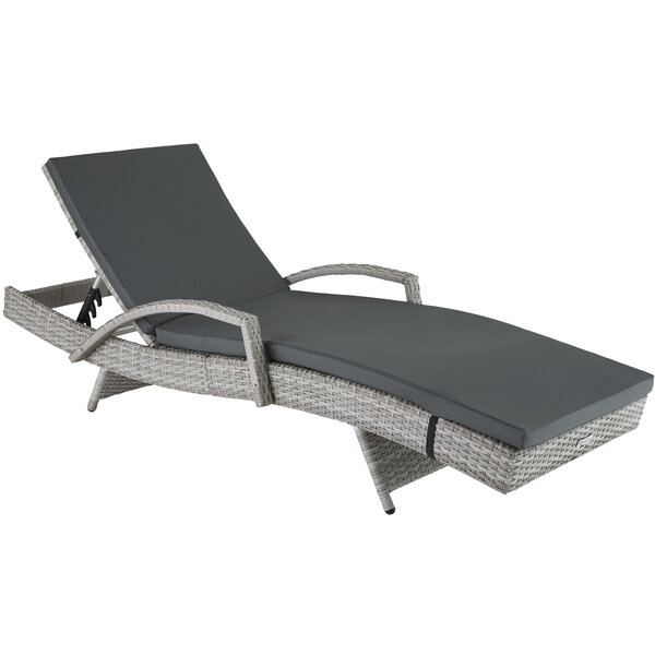 Tectake Bain de soleil OCEANE 5 positions - gris clair