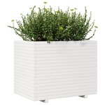 vidaXL Jardinière blanc 90x60x72 cm bois de pin massif