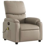 vidaXL Fauteuil de massage inclinable électrique cappuccino similicuir