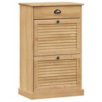 vidaXL Armoire à chaussures VIGO 60x35x96 cm bois massif de pin