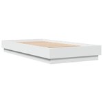vidaXL Cadre de lit sans matelas blanc 90x190 cm bois d'ingénierie