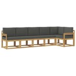 vidaXL Ensemble de canapés d'extérieur 6 Pièces Blanc et anthracite