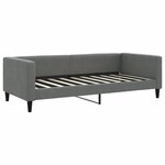 vidaXL Lit de jour avec lit gigogne gris foncé 90x190 cm tissu