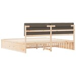 vidaXL Cadre de lit avec tête de lit rembourrée Taupe 200 x 200 cm