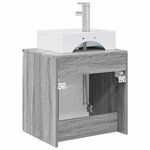 vidaXL Vanité de lavabo mural Sonoma gris 49 5 x 41 x 62 5 cm
