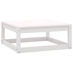 vidaXL Salon de jardin 3 Pièces avec coussins Blanc Bois de pin massif