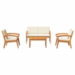 vidaXL Ensemble bistrot 4 Pièces Marron 75 x 45 x 38cm