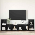 vidaXL Ensemble meuble TV 4 Pièces Chêne noir 37 x 35 x 72 cm