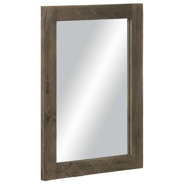 vidaXL Miroir de salle de bain gris 50x3x70 cm bois de manguier massif