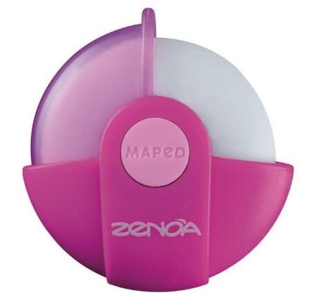 Stock Bureau - MAPED Gomme plastique Zenoa avec etui rotatif Coloris  Aléatoire
