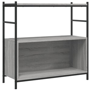 vidaXL Bibliothèque sonoma gris 80x30x78 5 cm bois d'ingénierie et fer