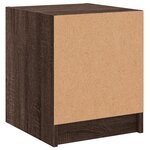 vidaXL Table de chevet avec porte en verre chêne marron 35x37x42 cm
