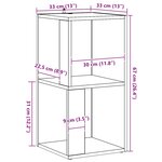 vidaXL Armoire d'angle chêne artisanal 33x33x67 cm bois d'ingénierie