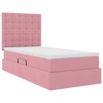 vidaXL Lit avec rangement et matelas Rose 100 x 200 cm Velours