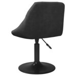 vidaXL Chaises pivotantes à manger lot de 6 noir velours