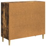 vidaXL Buffet Chêne fumé 89 x 34 5 x 80 cm Bois d'ingénierie