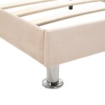 vidaXL Lit avec matelas Beige Tissu 160x200 cm